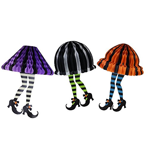ハロウィン飾り 魔女のスカート 「3個セット」ハンギング デコレーション ハニカムボール インテリア SUNBEAUTY