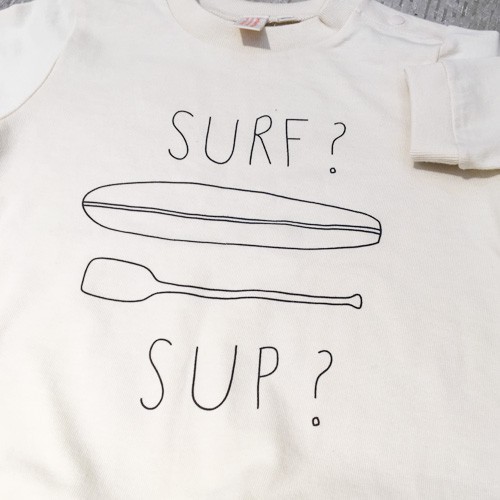 eight オリジナル Babyロンパース 【surf or sup】