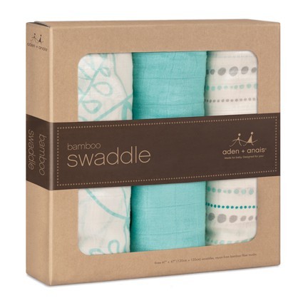 azure bamboo swaddles