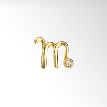 STAR JEWELRY Girl INITIAL PIERCED EARRING (m)