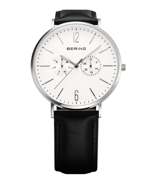 BERING Mens Calf Leather&Nylon