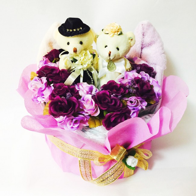 日本今治産白雲タオル×Wedding★purple